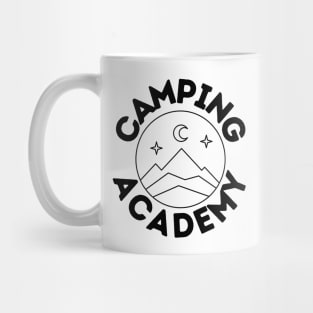 Camping Academy Perfect Gift for Nature Lovers Hiking Mountains Woods Travel Outdoors Mug